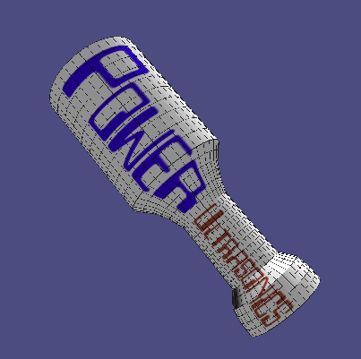 User-defined sonotrode - first axial mode at 21.50kHz